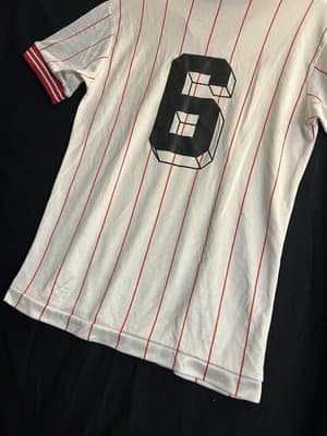 RARE Vintage Arsenal AIS USA Soccer Jersey White Red Striped Home #6 Mens S Polo - Thumbnail 12