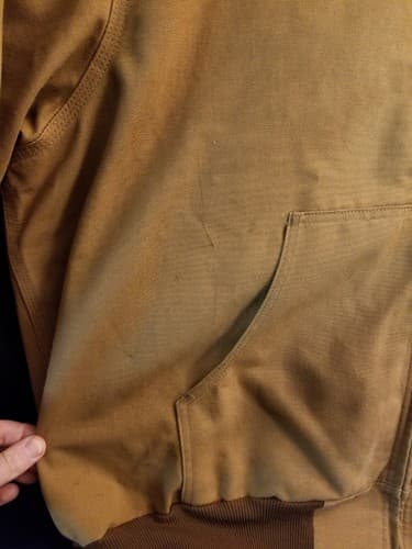 Carhartt Thermal Lined Jacket Mens XXL Duck Canvas J131 BRN Full Zip Hood USA - Thumbnail 5
