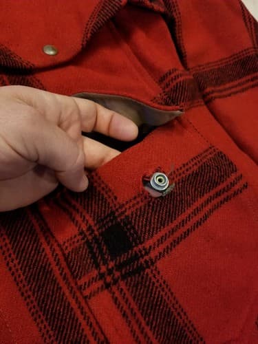VTG 50s Mackinaw Cruiser Hercules Sears Wool Plaid Jacket M/L ShirtJac filson - Thumbnail 5