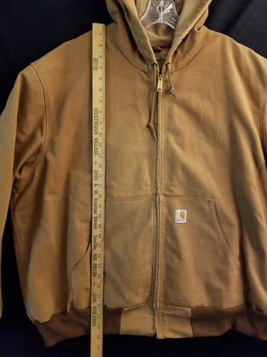 Carhartt Thermal Lined Jacket Mens XXL Duck Canvas J131 BRN Full Zip Hood USA - Thumbnail 15