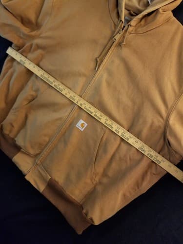 Carhartt Thermal Lined Jacket Mens XXL Duck Canvas J131 BRN Full Zip Hood USA - Thumbnail 16