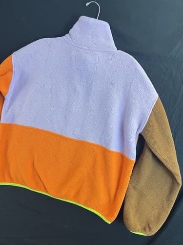RARE Eddie Bauer x Karla Fleece Colorblock 1/2 Zip Sweatshirt Womens M Sweater - Thumbnail 9
