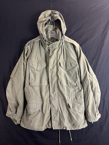 VTG US Army USMC RARE 1960s OG 107 M65 Field Jacket S/M Regular Long Military - Image 1