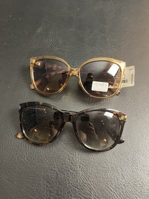 Lot Of 2 Jones New York Womens Sunglasses Tortoise Cat Eye UV Protection Bundle - Image 1