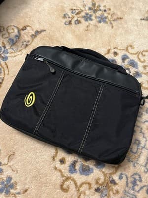 TIMBUK2 Padded Laptop Corduroy Lined Sleeve Case Bag M Black 15x11 (No Strap) - Thumbnail 7