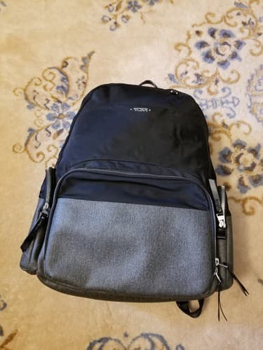 Tumi Meggie Black /Grey Backpack Shoulder Pack School Travel Carry On Bag - Image 1