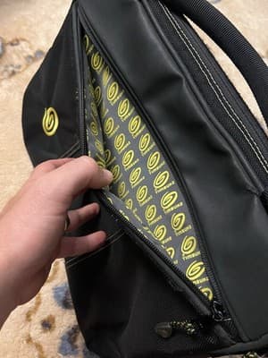 TIMBUK2 Padded Laptop Corduroy Lined Sleeve Case Bag M Black 15x11 (No Strap) - Thumbnail 4