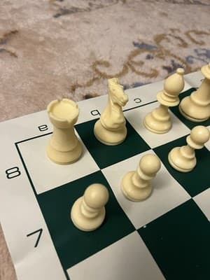 Portable Chess Set Travel Board Games Folding Roll up Mat Complete With Bag - Thumbnail 5