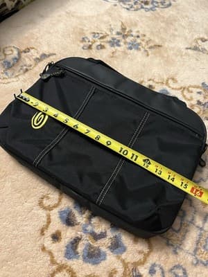 TIMBUK2 Padded Laptop Corduroy Lined Sleeve Case Bag M Black 15x11 (No Strap) - Thumbnail 12
