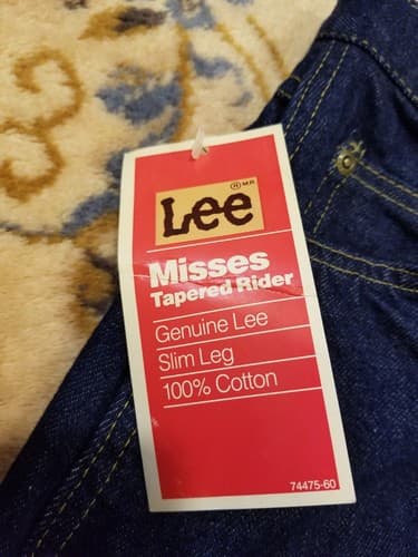 NWT Vtg Lee Riders Jeans Womens Size 8 Medium Misses Relaxed Tapered Dark USA 26 - Thumbnail 4