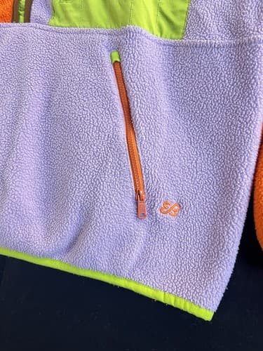 RARE Eddie Bauer x Karla Fleece Colorblock 1/2 Zip Sweatshirt Womens M Sweater - Thumbnail 6