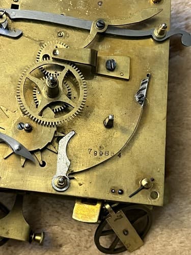 Vintage Gustav Becker P27 Clock Dial Movement Pendulum Chime Vienna Regulator - Thumbnail 9