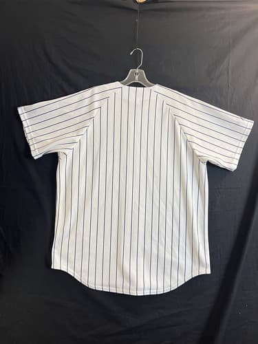 VTG Majestic New York Yankees White Pinstripe Jersey Mens L Blank No Name USA - Thumbnail 8