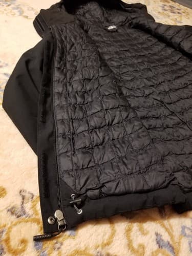 The North Face Women's XS Plasma Thermoball Hyvent Puffer Jacket Black Hoody - Thumbnail 10