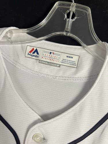 Majestic Cool Base Seattle Mariners Stitched Blank Jersey White Mens M MLB *READ - Thumbnail 3