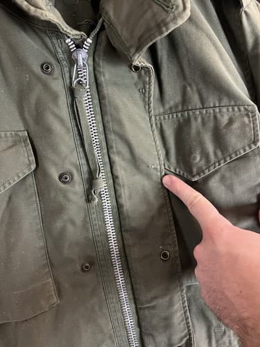 VTG US Army USMC RARE 1960s OG 107 M65 Field Jacket S/M Regular Long Military - Thumbnail 14