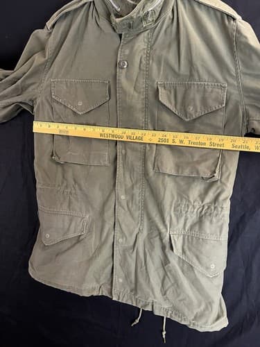 VTG US Army USMC RARE 1960s OG 107 M65 Field Jacket S/M Regular Long Military - Thumbnail 19