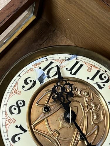 Vintage Gustav Becker P27 Clock Dial Movement Pendulum Chime Vienna Regulator - Thumbnail 3