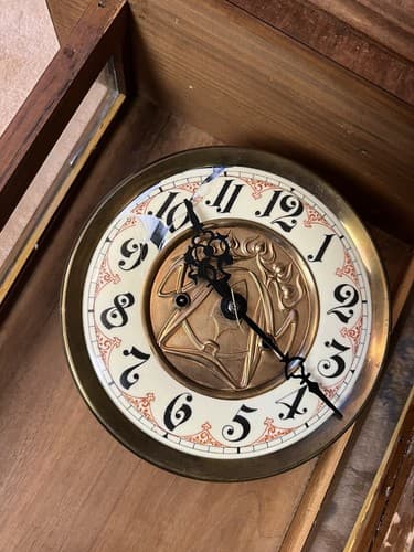 Vintage Gustav Becker P27 Clock Dial Movement Pendulum Chime Vienna Regulator - Thumbnail 2