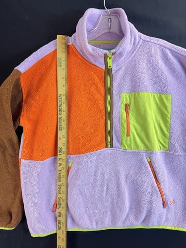 RARE Eddie Bauer x Karla Fleece Colorblock 1/2 Zip Sweatshirt Womens M Sweater - Thumbnail 11