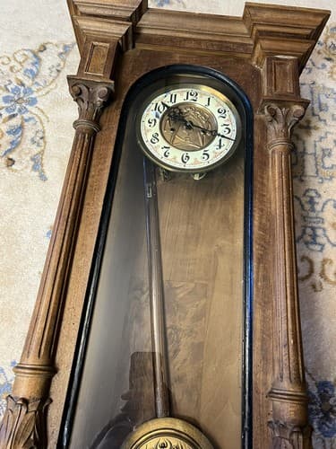 Vintage Gustav Becker P27 Clock Dial Movement Pendulum Chime Vienna Regulator - Thumbnail 18