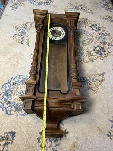 Vintage Gustav Becker P27 Clock Dial Movement Pendulum Chime Vienna Regulator - Thumbnail 14