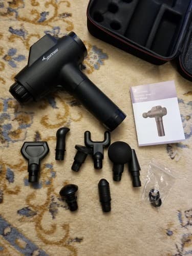 Sportneer Fascia Massage Gun Model J-21 - Massager 8 Tips Black No Charger READ - Image 1