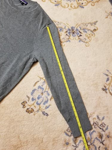 Patagonia Sweater Mens XL Yewcrag Knit Crew Neck Organic Cotton Grey - Thumbnail 9