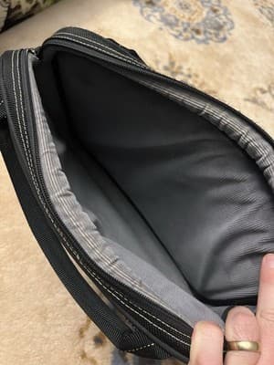 TIMBUK2 Padded Laptop Corduroy Lined Sleeve Case Bag M Black 15x11 (No Strap) - Thumbnail 5
