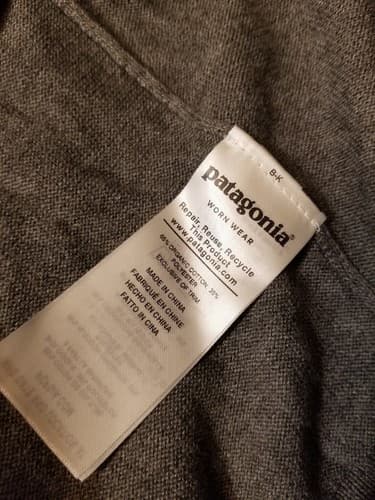 Patagonia Sweater Mens XL Yewcrag Knit Crew Neck Organic Cotton Grey - Thumbnail 5