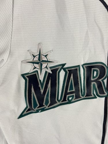 Majestic Cool Base Seattle Mariners Stitched Blank Jersey White Mens M MLB *READ - Thumbnail 2