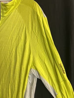 Icebreaker 150 Cool-Lite LS Full Zip Lyocell/ Wool Mens XXL Neon Yellow/ Grey - Thumbnail 3