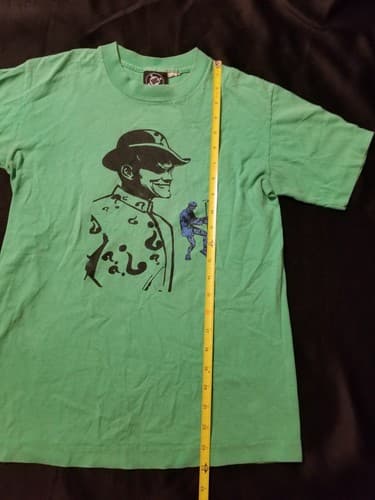 Vintage 90s Batman Forever Jim Carrey The Riddler T Shirt DC Comics Sz S RARE - Thumbnail 6