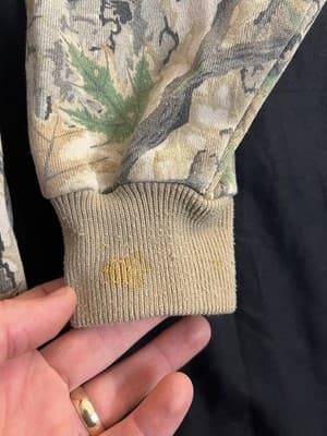 RARE VTG Hidden Wolf Woolen Predator Sweatshirt Pullover Jacket Mens L Camo - Thumbnail 3