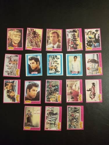 1978 Grease Series 1 Trading Card & Sticker Set 18 Cards!! Pink Blue - Thumbnail 2