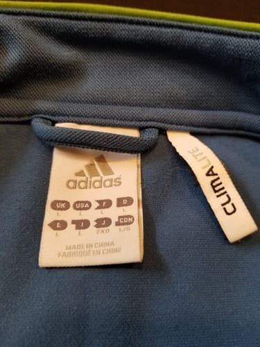VTG ADIDAS Climalite SEATTLE SOUNDERS FC Training Zip Track Jacket Jersey Large - Thumbnail 6