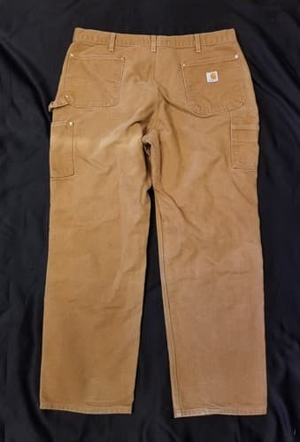 Vtg Carhartt B01 BRN Duck Double Knee 40x32. Actual 38x30 Loose Original Pants - Thumbnail 7