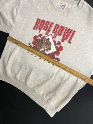 VTG WSU Sweatshirt XL Gray Rose Bowl 1998 Cougars Football USA Washington State - Thumbnail 8