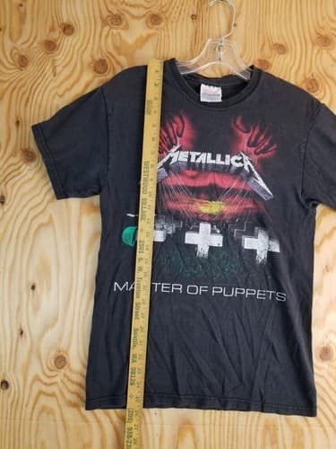 Vintage 2000s Metallica Master of Puppets T Shirt Small S Faded Black Mens Y2K - Thumbnail 5