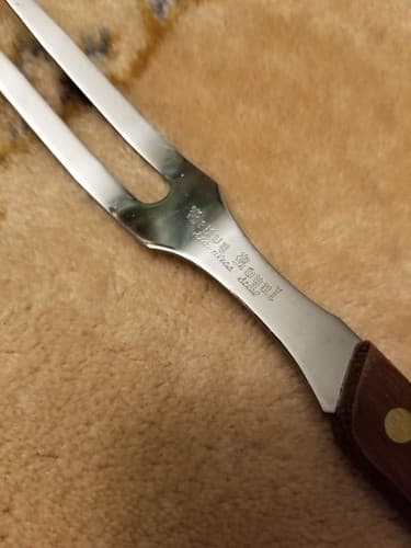 Stainless Steel Heavy Royal Two Tine Carving Fork Carver Japan Stainless Steel - Thumbnail 2