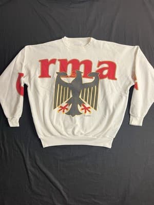 VTG Germany All Over Print Sweatshirt German Vulture 80s Football Soccer 2XL - Thumbnail 6