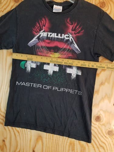 Vintage 2000s Metallica Master of Puppets T Shirt Small S Faded Black Mens Y2K - Thumbnail 6
