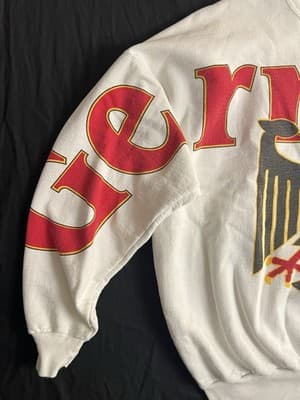 VTG Germany All Over Print Sweatshirt German Vulture 80s Football Soccer 2XL - Thumbnail 2