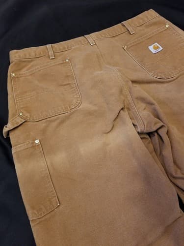Vtg Carhartt B01 BRN Duck Double Knee 40x32. Actual 38x30 Loose Original Pants - Thumbnail 10