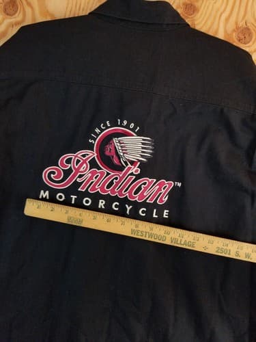 Vtg Rare INDIAN MOTORCYCLE Original Brand Size 3XL Long Sleeve- Canada Y2K XXXL - Thumbnail 12