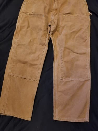 Vtg Carhartt B01 BRN Duck Double Knee 40x32. Actual 38x30 Loose Original Pants - Thumbnail 2