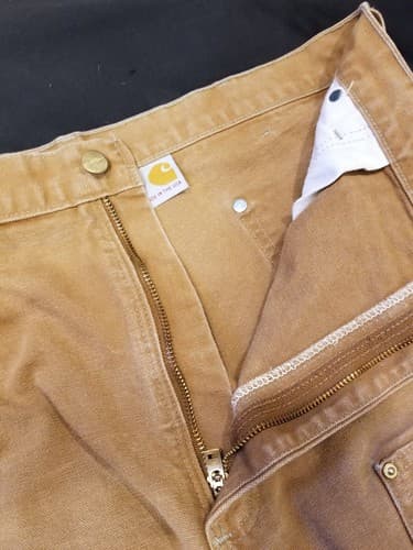 Vtg Carhartt B01 BRN Duck Double Knee 40x32. Actual 38x30 Loose Original Pants - Thumbnail 6