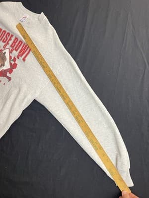 VTG WSU Sweatshirt XL Gray Rose Bowl 1998 Cougars Football USA Washington State - Thumbnail 10