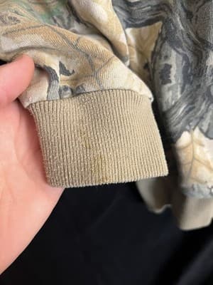 RARE VTG Hidden Wolf Woolen Predator Sweatshirt Pullover Jacket Mens L Camo - Thumbnail 4