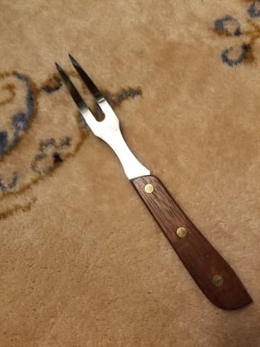 Stainless Steel Heavy Royal Two Tine Carving Fork Carver Japan Stainless Steel - Thumbnail 5